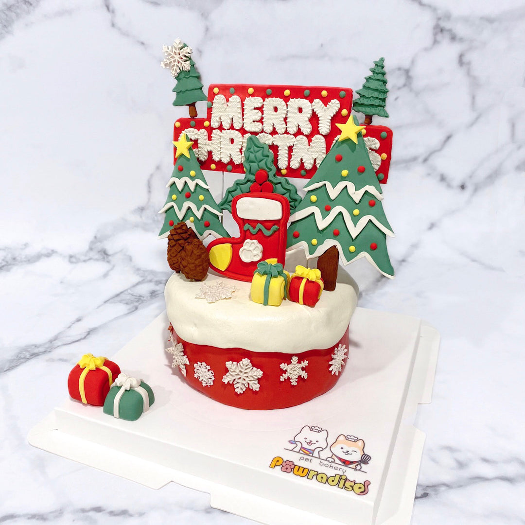 2022 Jingle Paws Festive Cake