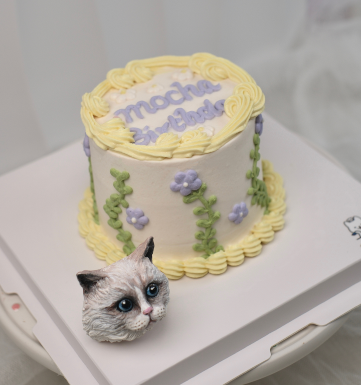 Spring Blossom Cat Cake