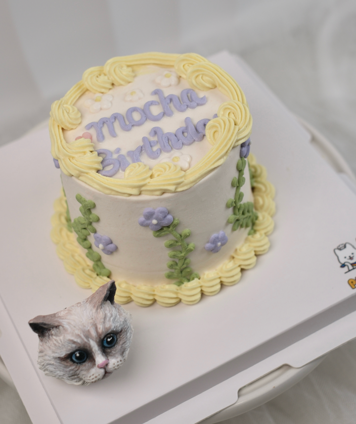 Spring Blossom Cat Cake