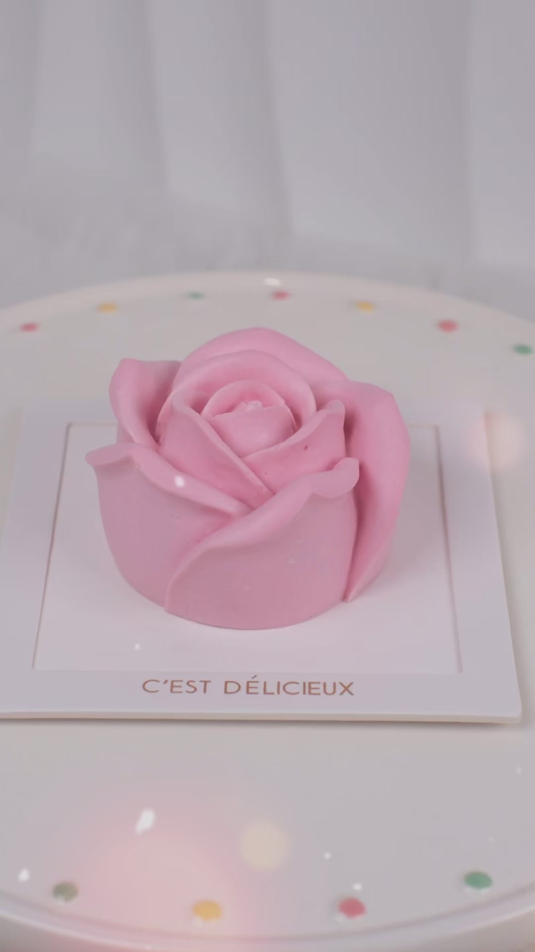 Valentine’s Rose Mousse Cake